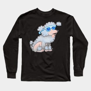 Cool Poodle - Cartoon Dog Wearing Sunglasses Long Sleeve T-Shirt